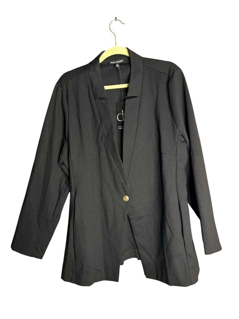 Blazer Jacket 1X Black Dear Scarlett New With Tags.